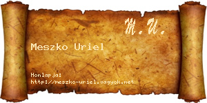 Meszko Uriel névjegykártya